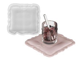 Molde bandeja cuadrada bordes irregulares